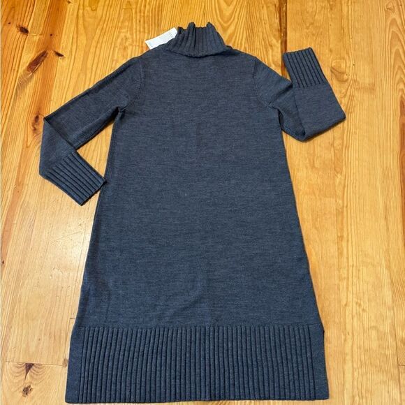 NWT Eileen Fisher Ash Extra Fine Merino Regenerative Wool Turtleneck Dress SZ XS - Picture 12 of 12